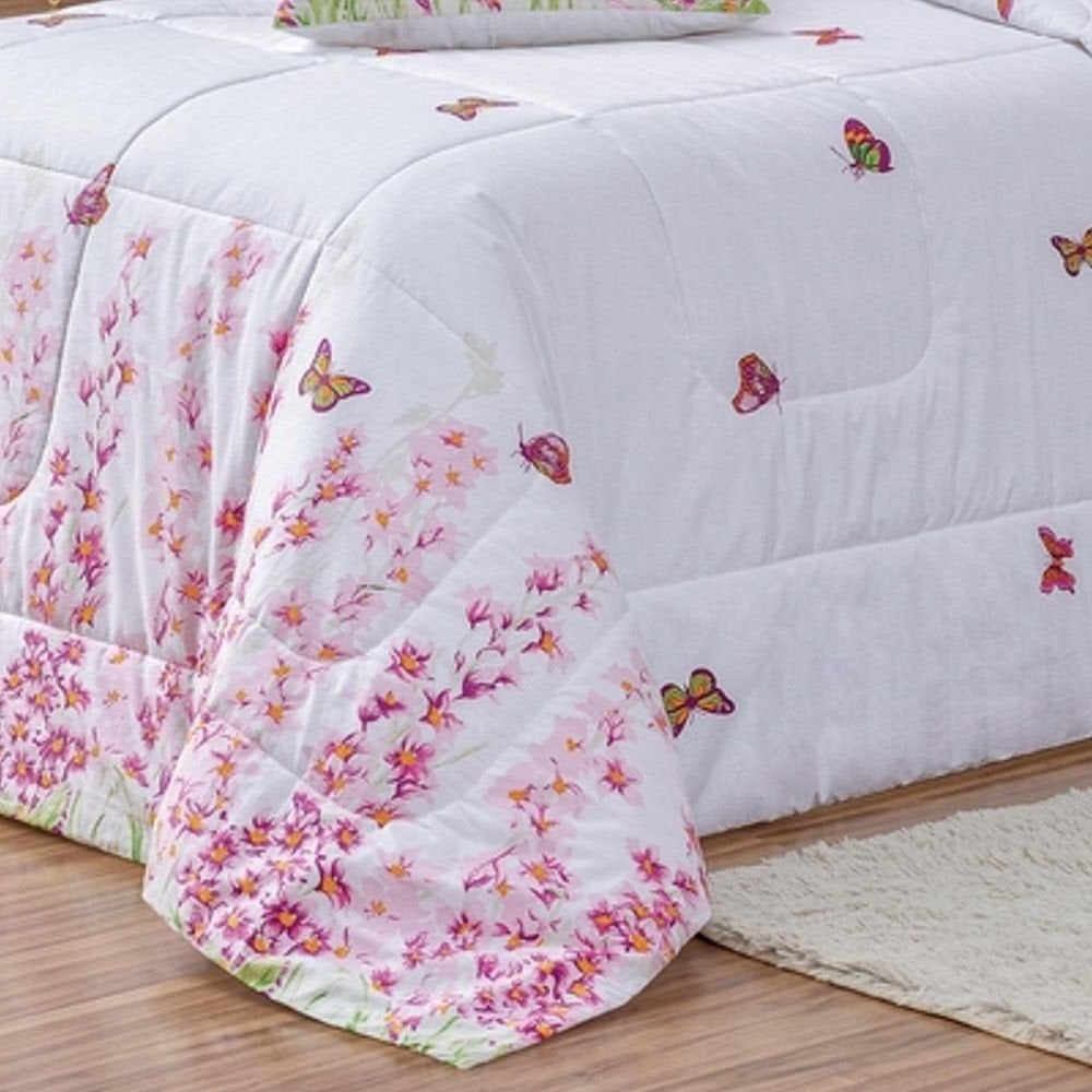 Butterfly Print 3-Piece Twin Comforter Set