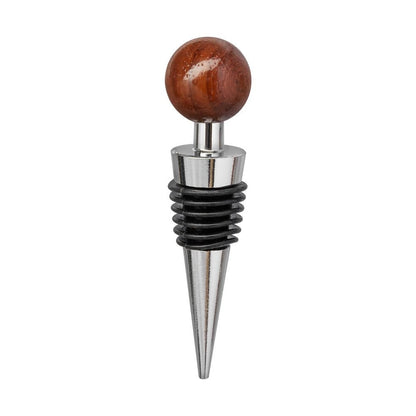 2-Piece Wine Accessories Set with Wood Base