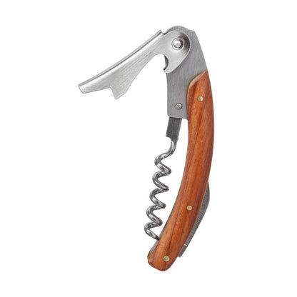 2-Piece Wine Accessories Set with Wood Base
