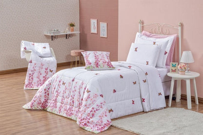 Butterfly Print 3-Piece Twin Comforter Set
