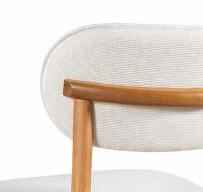 Set of 2 Upholstered Solid Wood Dining Chairs