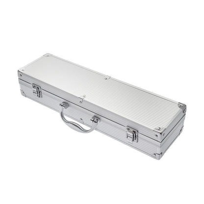 4-Piece Stainless Steel Barbecue Tool Set with Case