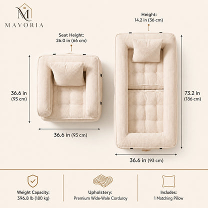 Foldable Cloud Sofa Bed Mavoria