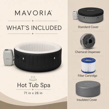 Mavoria AirJet Inflatable Hot Tub Spa 2-4 Person